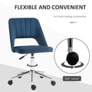 Vinsetto Mid-Back Swivel Home Office Chair Scallop Computer Chair