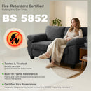 HOMCOM 2 Seater Sofa, Chenille Small Sofa with Spring Cushions, Dark Grey