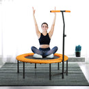 HOMCOM 40'' Mini Trampoline Adult Rebounder Jumper W/ Handle Fitness Orange