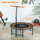 HOMCOM 40'' Mini Trampoline Adult Rebounder Jumper W/ Handle Fitness Orange
