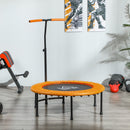 HOMCOM 40'' Mini Trampoline Adult Rebounder Jumper W/ Handle Fitness Orange
