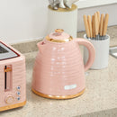 HOMCOM Kettle and Toaster Set 1.7L Kettle & 4 Slice Toaster, Light