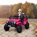AIYAPLAY Kids Ride On Car, 12V Electric Truck W/ Suspension - Blue/Green/Pink/White