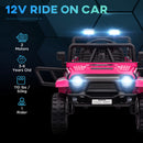 AIYAPLAY Kids Ride On Car, 12V Electric Truck W/ Suspension - Blue/Green/Pink/White