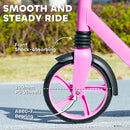 AIYAPLAY Kids Scooter, Foldable Kick Scooter w/ Adjustable Handlebar, Pink