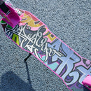 AIYAPLAY Kids Scooter, Foldable Kick Scooter w/ Adjustable Handlebar, Pink