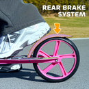 AIYAPLAY Kids Scooter, Foldable Kick Scooter w/ Adjustable Handlebar, Pink