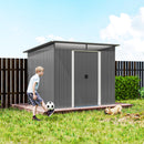 Outsunny Garden Shed Outdoor Storage Tool Organiser W/ Double Sliding Door