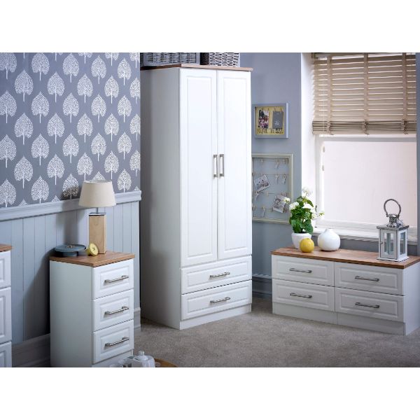 Kingston Ready Assembled Dressing Table  - White Ash & Bardolino Oak