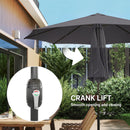 Outsunny 2.7 m Garden Parasol Umbrella with Cross Base, Sandbag, Black
