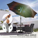 Outsunny 2.7 m Garden Parasol Umbrella with Cross Base, Sandbag, Black