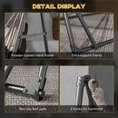 Outsunny Foldable Hammock Stand, 2 in 1 Hammock Net Stand, Hammock Chair Stand