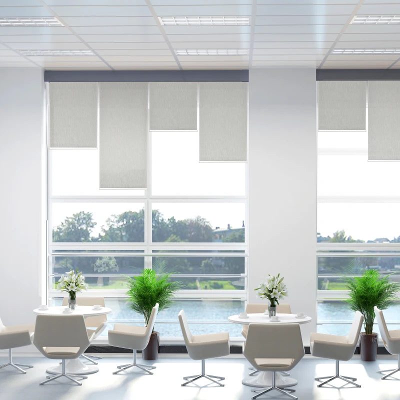 HOMCOM WiFi Smart Roller Blinds 90 x 180cm - Grey