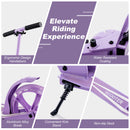 Kick Scooter Foldable and Adjustable Design with 2 Big Wheels and LED Lights-Purple