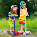 Kick Scooter With Extra Wide Deck And LED Lighted PU Wheels-Blue