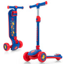 Kick Scooter With Extra Wide Deck And LED Lighted PU Wheels-Blue
