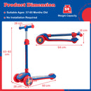 Kick Scooter With Extra Wide Deck And LED Lighted PU Wheels-Blue