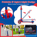 Kick Scooter With Extra Wide Deck And LED Lighted PU Wheels-Blue