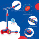 Kick Scooter With Extra Wide Deck And LED Lighted PU Wheels-Blue