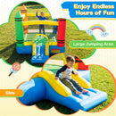 Kids 2-in-1 Crayon Themed Inflatable Bounce House With Slide (without Blower)