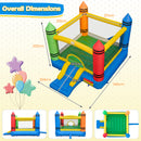 Kids 2-in-1 Crayon Themed Inflatable Bounce House With Slide (without Blower)