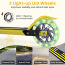 Kids Aluminum Folding Stunt Scooter with LED Wheels-Yellow