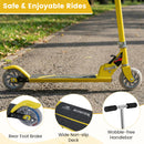 Kids Aluminum Folding Stunt Scooter with LED Wheels-Yellow