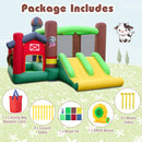 Kids Inflatable Bounce House With Dual Slides And Ball Pit Farm-hemed With 680W Blower
