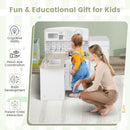 Kid's Wooden Corner Play Kitchen with Ample Accessories-White