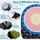 Large Dart Board for Kids Foldable and Portable Dartboard with 4 Kick Balls