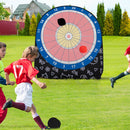 Large Dart Board for Kids Foldable and Portable Dartboard with 4 Kick Balls
