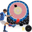 Large Dart Board for Kids Foldable and Portable Dartboard with 4 Kick Balls