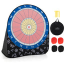 Large Dart Board for Kids Foldable and Portable Dartboard with 4 Kick Balls