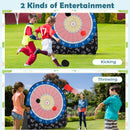 Large Dart Board for Kids Foldable and Portable Dartboard with 4 Kick Balls