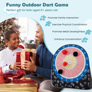 Large Dart Board for Kids Foldable and Portable Dartboard with 4 Kick Balls