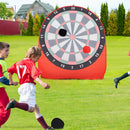 Large Dart Board for Kids Foldable and Portable Dartboard with 4 Kick Balls