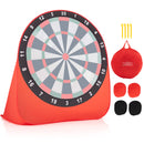 Large Dart Board for Kids Foldable and Portable Dartboard with 4 Kick Balls