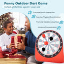 Large Dart Board for Kids Foldable and Portable Dartboard with 4 Kick Balls