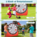 Large Dart Board for Kids Foldable and Portable Dartboard with 4 Kick Balls