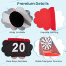 Large Dart Board for Kids Foldable and Portable Dartboard with 4 Kick Balls