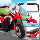 Honda Licensed Kids Ride On Motorbike with Horn Anti-slip Handlebars-Red