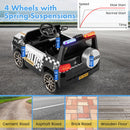 12V Kid Ride on Police Car with Remote Control for Children-White