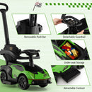 Kids Licensed Lamborghini Ride On Car With Push Handle-Green