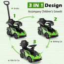 Kids Licensed Lamborghini Ride On Car With Push Handle-Green