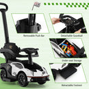 Kids Licensed Lamborghini Ride On Car With Push Handle-White