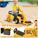 Kids Ride on Road Roller with Adjustable Roller and Anti-Tipping Block-Yellow