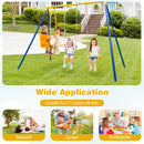 Heavy-Duty Kids Playset With 2 Swing Seats And 2 Glider Seats For Children 3-12 Years Old-Blue