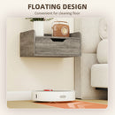 HOMCOM Floating Nightstands Set of 2, Nightstand with Drawer, Grey