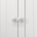 HOMCOM Kitchen Cupboard With Double Doors, 5-Tier Shelf, 12 Spice Racks, White