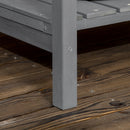 Outsunny Wooden Herb Planter Stand 8 Cubes Bottom Shelf Raised Bed Dark Grey